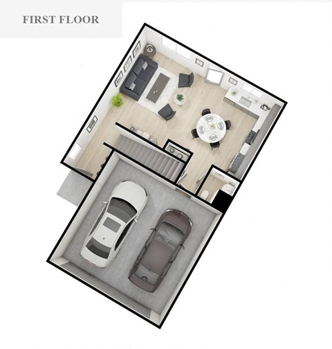 3D floorplan of an apartment unit